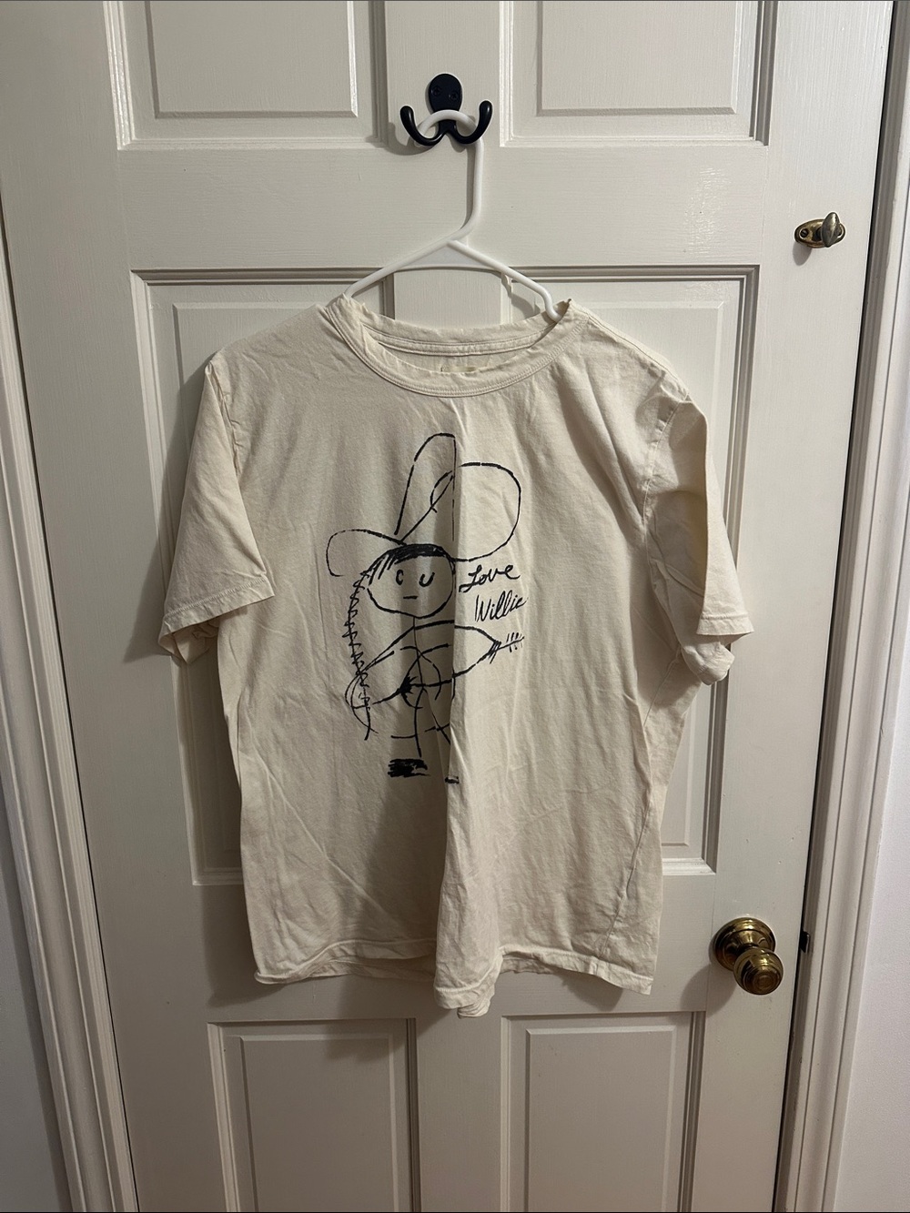 imogene + willie Cream Graphic Tee with Cowboy Sketch